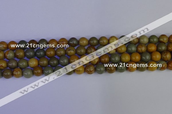 CPJ453 15.5 inches 10mm round wildhorse picture jasper beads