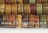 CPJ681 15.5 inches 3*6mm heishi picasso jasper beads wholesale