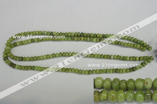 CPO22 15.5 inches 4*6mm rondelle olivine gemstone beads wholesale