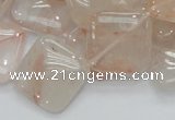 CPQ09 15.5 inches 20*20mm diamond natural pink quartz beads