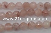 CPQ203 15.5 inches 8mm faceted round natural pink quartz beads