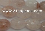 CPQ74 15.5 inches 15*20mm faceted rice natural pink quartz beads