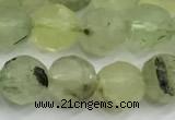 CPR436 15 inches 8mm faceted round prehnite beads