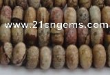 CPT271 15.5 inches 6*10mm rondelle picture jasper beads wholesale