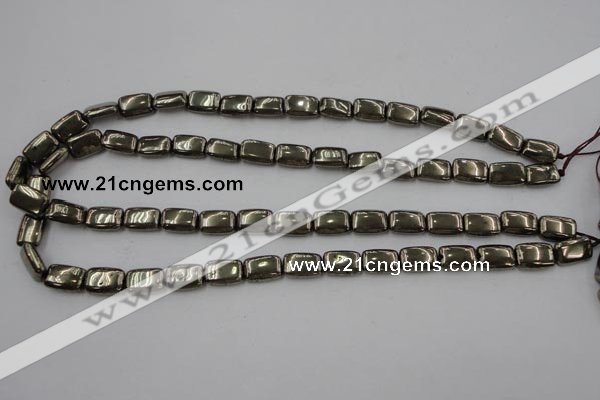 CPY240 15.5 inches 8*12mm rectangle pyrite gemstone beads wholesale