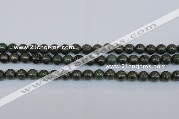 CPY764 15.5 inches 12mm round pyrite gemstone beads wholesale