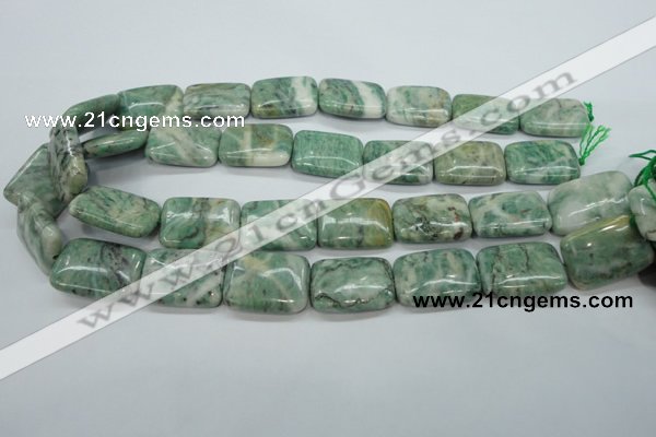 CQJ76 15.5 inches 18*25mm rectangle Qinghai jade beads wholesale