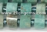 CRB1069 15.5 inches 5*8mm - 6*8mm faceted tyre amazonite beads