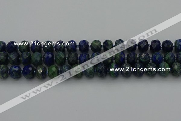 CRB1454 15.5 inches 8*10mm faceted rondelle chrysocolla beads