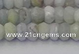 CRB1824 15.5 inches 5*7mm faceted rondelle aquamarine beads