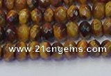 CRB1840 15.5 inches 4*6mm faceted rondelle yellow tiger eye beads