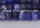 CRB1857 15.5 inches 5*8mm faceted rondelle sodalite beads