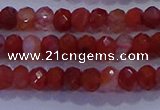 CRB1861 15.5 inches 2.5*4mm faceted rondelle south red agate beads