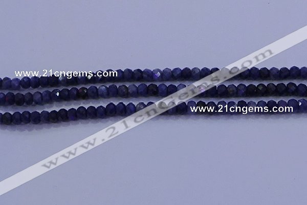 CRB1904 15.5 inches 2.5*4mm faceted rondelle sapphire beads