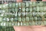 CRB2042 15.5 inches 11mm - 12mm faceted tyre prehnite beads