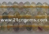 CRB214 15.5 inches 3*4mm faceted rondelle yellow fluorite beads
