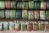 CRB2565 15.5 inches 2*4mm heishi unakite beads wholesale