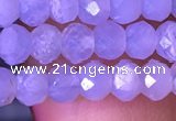 CRB2627 15.5 inches 3*4mm faceted rondelle blue chalcedony beads