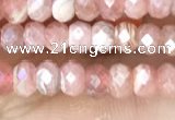 CRB3179 15.5 inches 2.5*4mm faceted rondelle tiny rhodochrosite beads