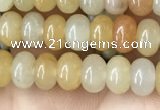 CRB4038 15.5 inches 4*6mm rondelle yellow jade beads wholesale