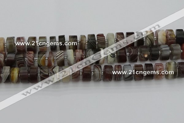 CRB497 15.5 inches 8*16mm tyre botswana agate beads wholesale
