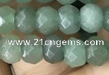 CRB5104 15.5 inches 4*6mm faceted rondelle green aventurine beads