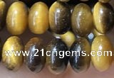CRB5320 15.5 inches 4*6mm rondelle yellow tiger eye beads