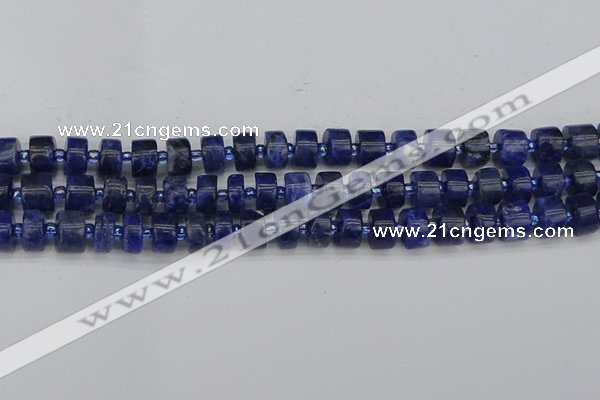 CRB639 15.5 inches 6*10mm tyre sodalite gemstone beads