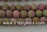 CRC1001 15.5 inches 6mm round matte rhodochrosite gemstone beads
