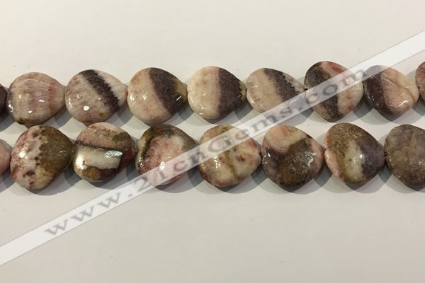 CRC1092 15.5 inches 25*25mm heart rhodochrosite beads wholesale