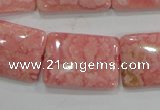 CRC110 15.5 inches 18*25mm rectangle natural argentina rhodochrosite beads