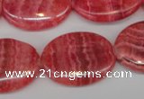 CRC27 15.5 inches 22*30mm oval dyed rhodochrosite gemstone beads