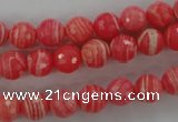 CRC403 15.5 inches 10mm faceted round synthetic rhodochrosite beads