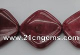 CRC842 15.5 inches 25*25mm diamond Brazilian rhodochrosite beads