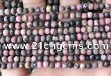 CRD30 15.5 inches 4mm round matte rhodonite beads wholesale