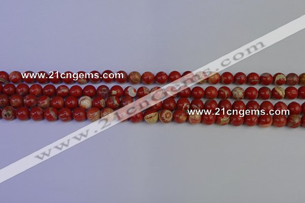 CRE301 15.5 inches 6mm round red jasper beads wholesale