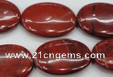 CRE51 15.5 inches 22*30mm oval red jasper beads wholesale