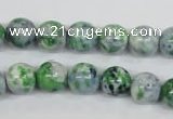 CRF152 15.5 inches 8mm round dyed rain flower stone beads wholesale