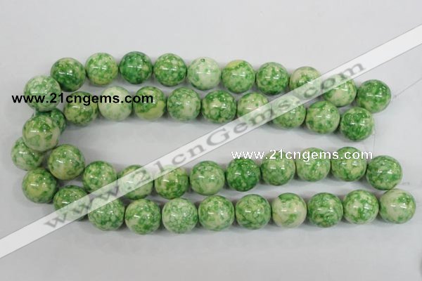 CRF187 15.5 inches 18mm round dyed rain flower stone beads wholesale