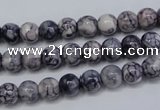 CRF281 15.5 inches 6mm round dyed rain flower stone beads
