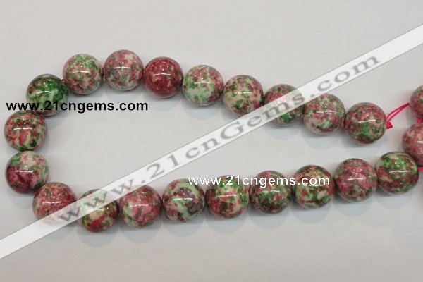 CRF29 15.5 inches 20mm round dyed rain flower stone beads wholesale