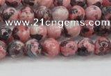 CRF300 15.5 inches 4mm round dyed rain flower stone beads wholesale