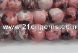 CRF303 15.5 inches 10mm round dyed rain flower stone beads wholesale