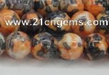 CRF326 15.5 inches 14mm round dyed rain flower stone beads wholesale