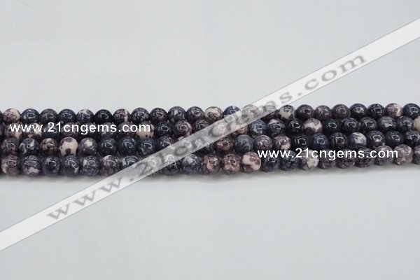 CRF336 15.5 inches 6mm round dyed rain flower stone beads wholesale
