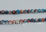CRF34 15.5 inches 4mm round dyed rain flower stone beads wholesale
