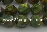 CRH164 15.5 inches 12mm faceted nuggets rhyolite gemstone beads