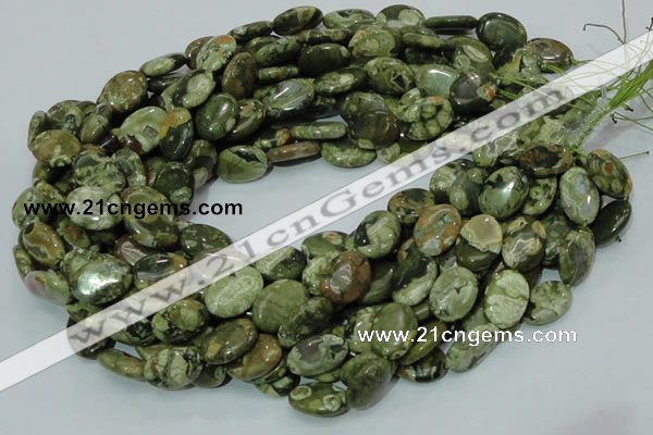 CRH45 15.5 inches 14*18mm oval rhyolite beads wholesale