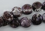 CRM88 15.5 inches 12mm flat round dyed red mud jasper wholesale