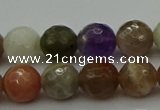 CRO1044 15.5 inches 12mm faceted round mixed gemstone beads